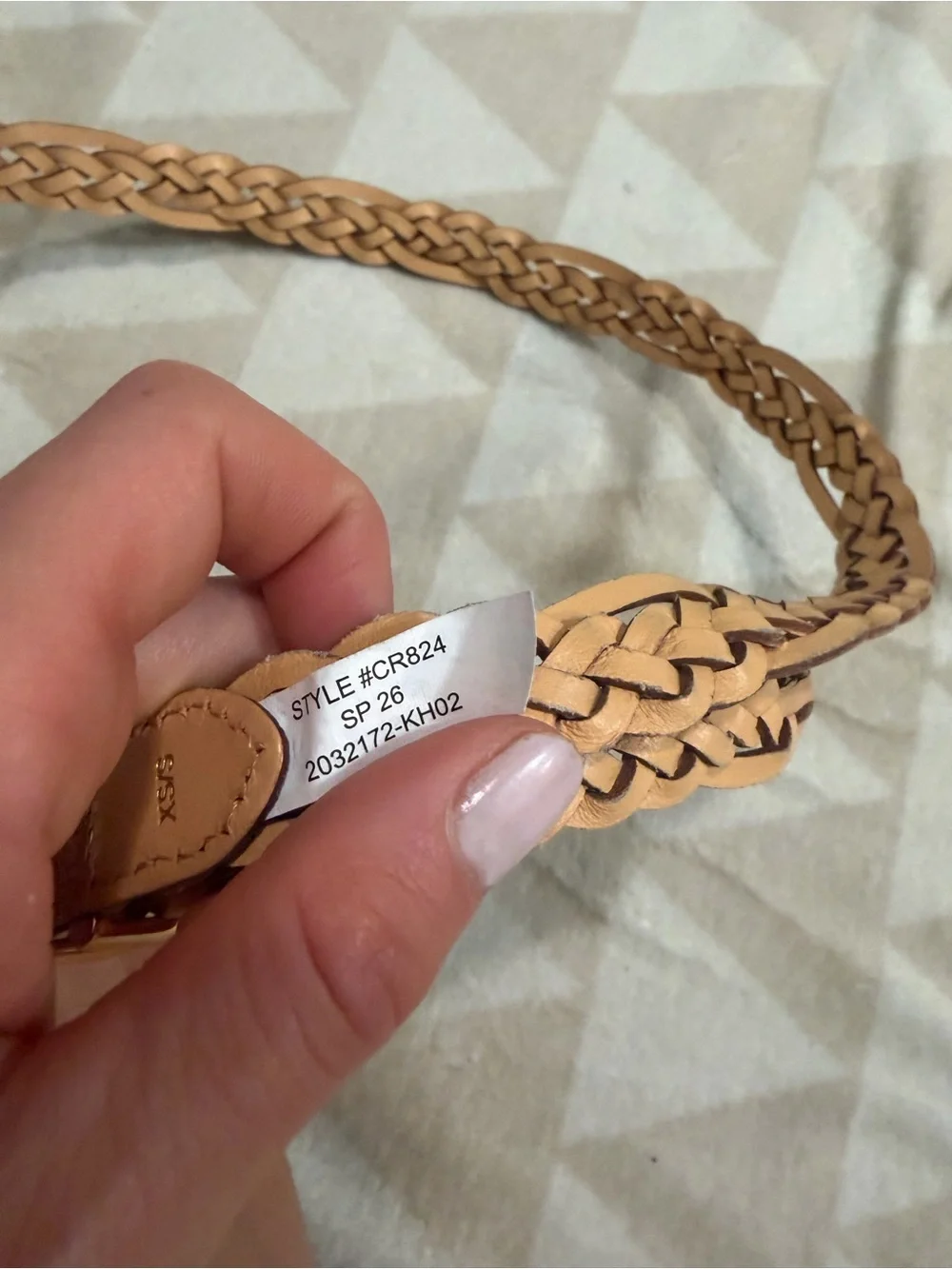 J crew Skinny braided belt in Italian leather